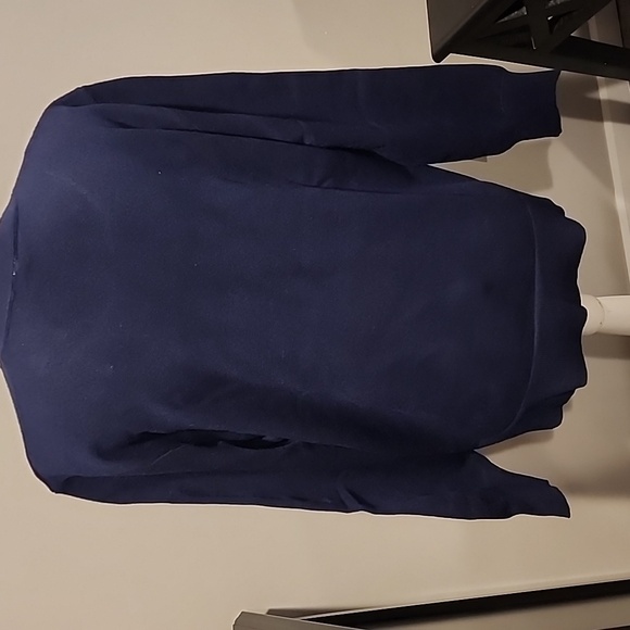 Navy Blue Crew Neck Sweater Size XL PTP 23 In Length 28 In. - Picture 4 of 6